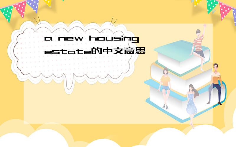 a new housing estate的中文意思